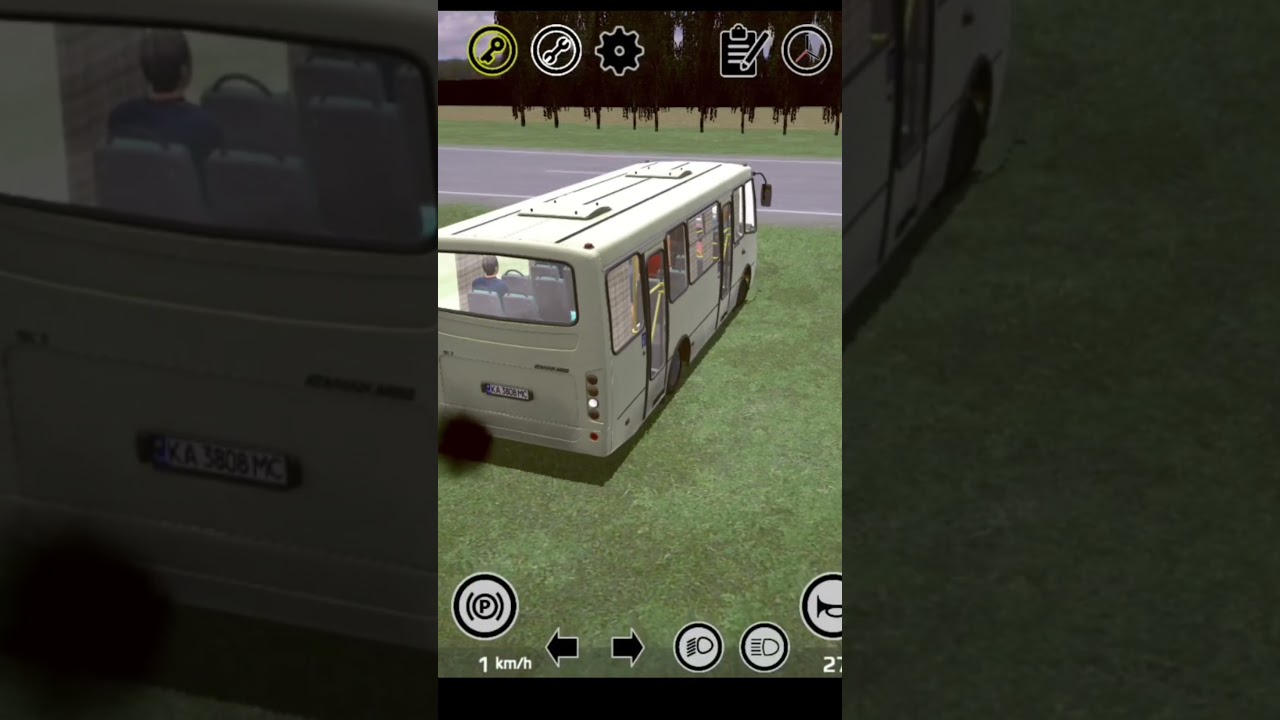 😨Улетел с дороги в поле на автобусе с пассажирами #shorts #pbs #protonbussimulator #omsi2