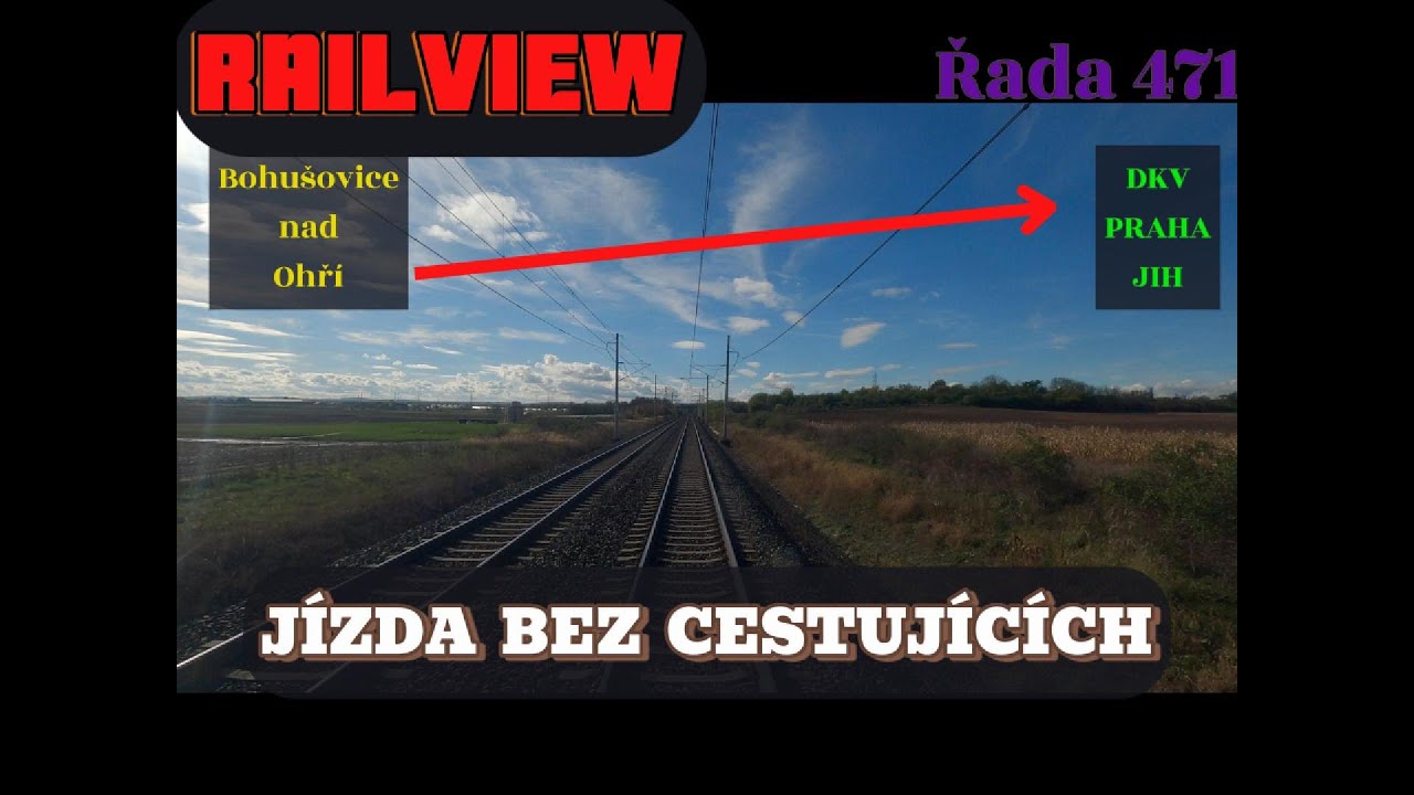 Cab Ride 4K | Bohu&scaron;ovice nad Ohř&iacute; - DKV Praha JIH | ČD 471 | Train driver&rsquo;s view
