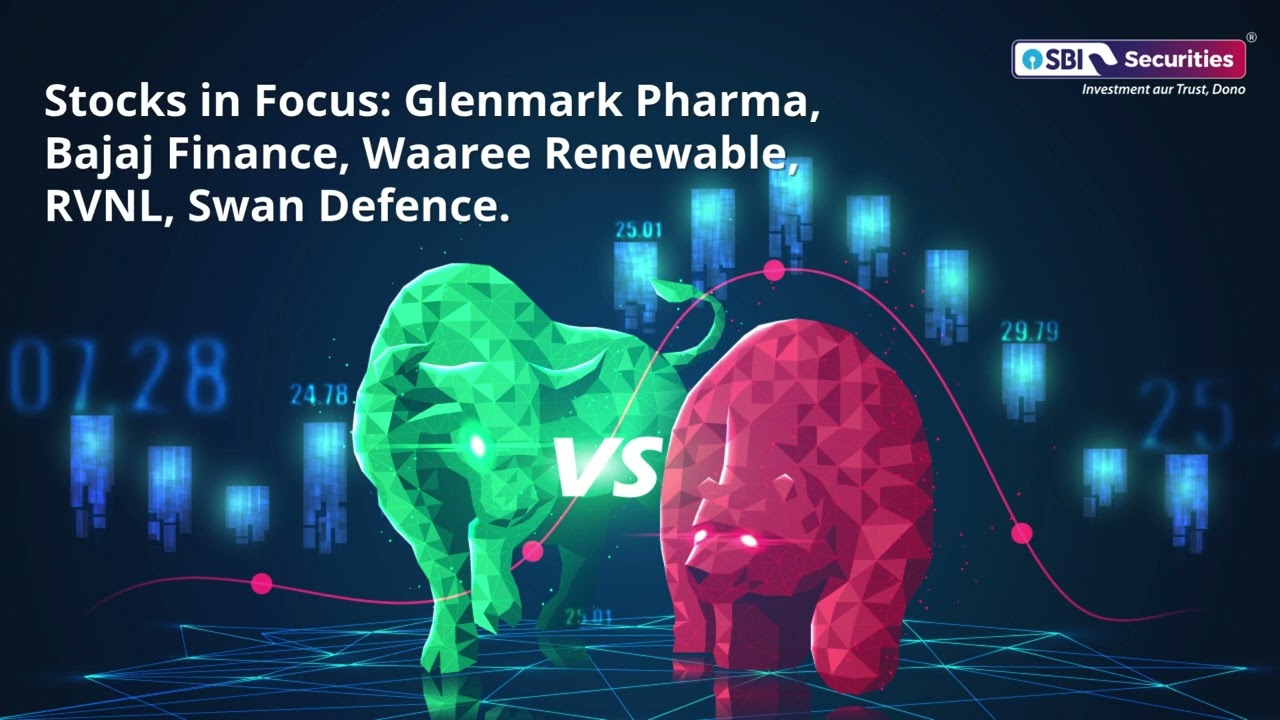 Акции в фокусе: Glenmark Pharma, Bajaj Finance, Waaree Renewable, RVNL, Swan Defence.