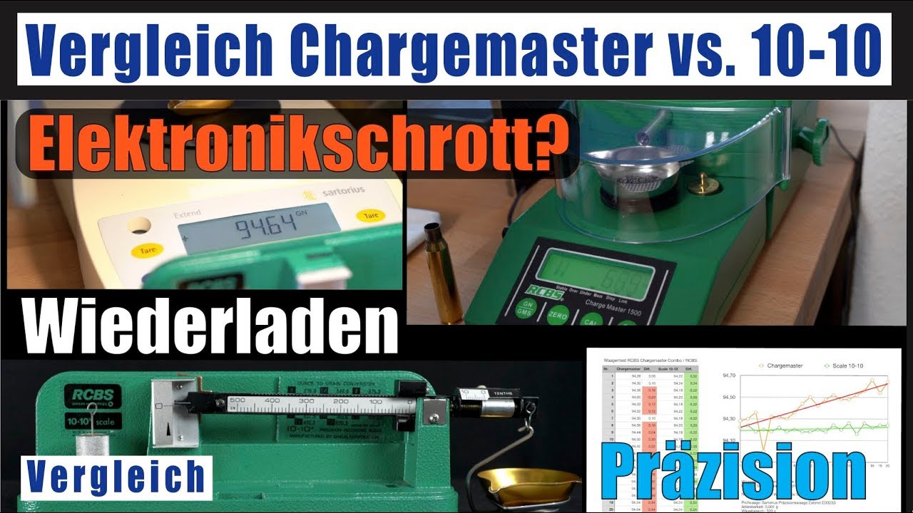 Vergleich RCBS Chargemaster vs. 10-10 deutsch Chargemaster Combo ungenau Problem