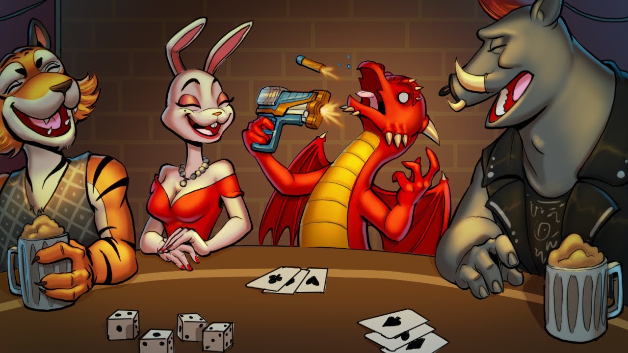 We shoot FAKE GUNS in Liar's Bar