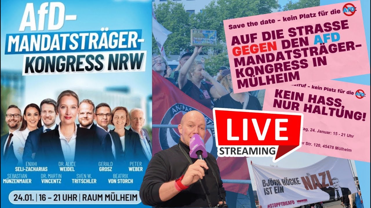 🔥 Live AfD Mega-Event NRW 🔥 mit Alice Weidel in Mülheim Mandatsträger-Kongress