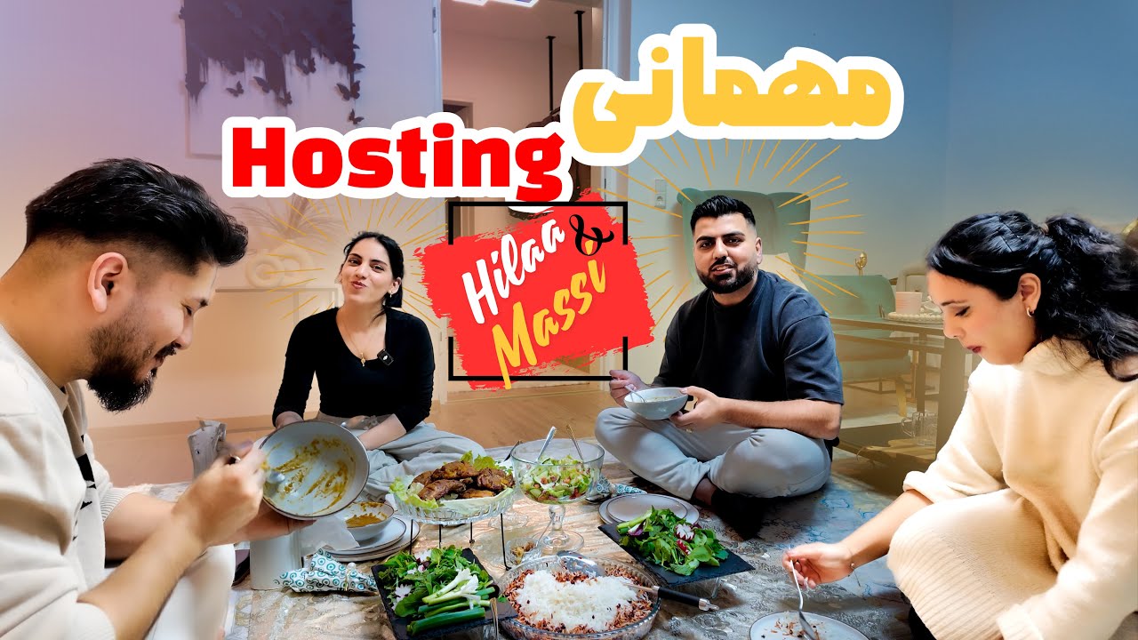 Hilaa Massi surprised us | هیله جان و‌ مسی جان خانه ما مهمانی آمدن | Shaqayeq omid