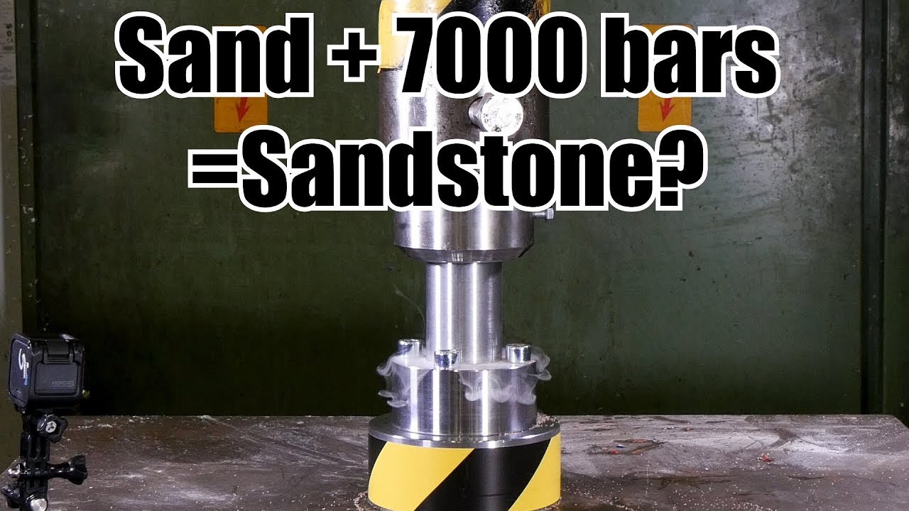 Making Sandstone from Sand with Hydraulic Press