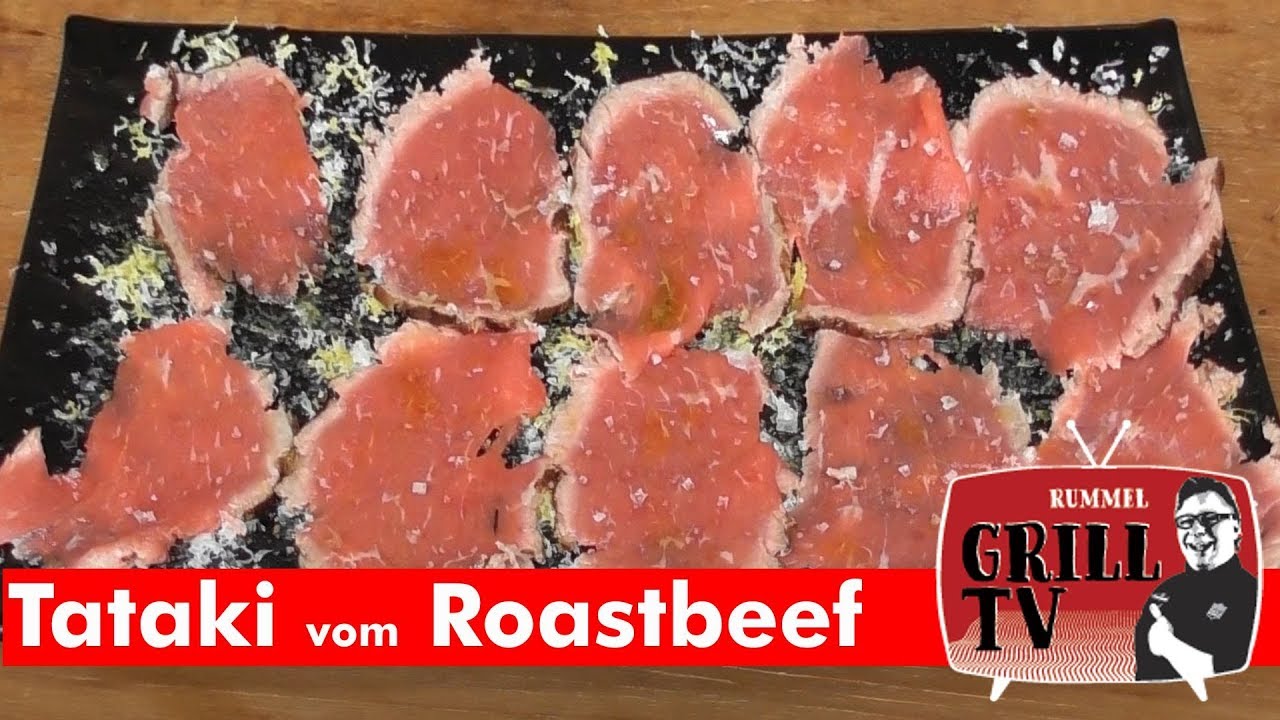Carpaccio grillen? Beef Tataki vom Roastbeef.  ---- Rummel Grill TV UT Deu, Eng  #rummelgrilltv