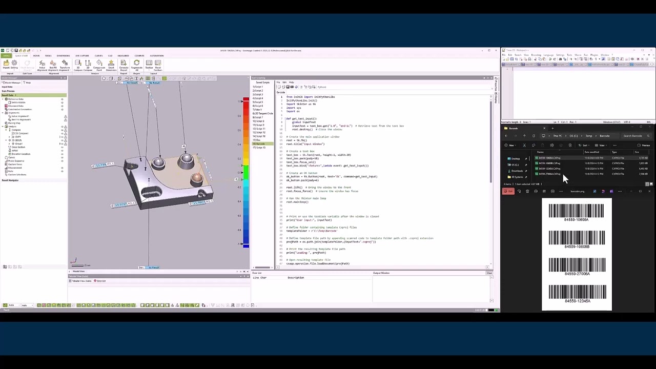Connecting a Barcode Scanner to Geomagic Control X for Inspection Traceability