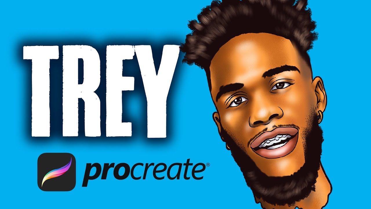 Trey From Ar'mon And Trey How To Draw And Shade Cartoon - Step By Step / Tutorial (Procreate)