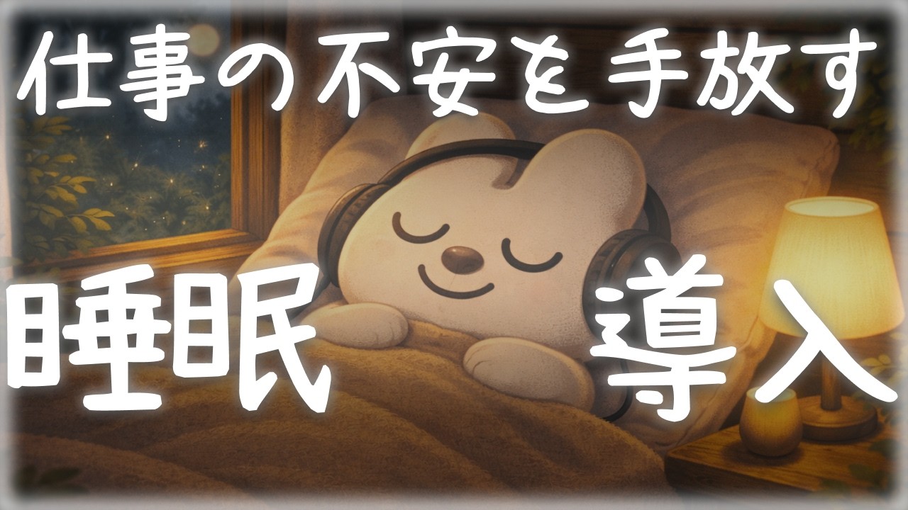 【睡眠用】仕事の不安・プレッシャーで胸がぎゅっとする夜に🌃｜緊張を静かに手放すやさしい睡眠導入 🌙