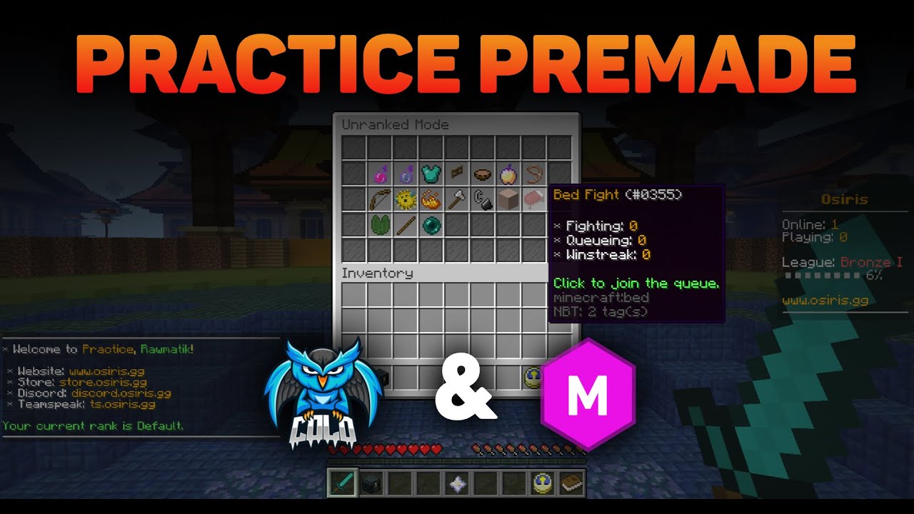 Premade Practice | MINEMEN & COLDPVP STYLE | Death effects, disguise, cosmetics..