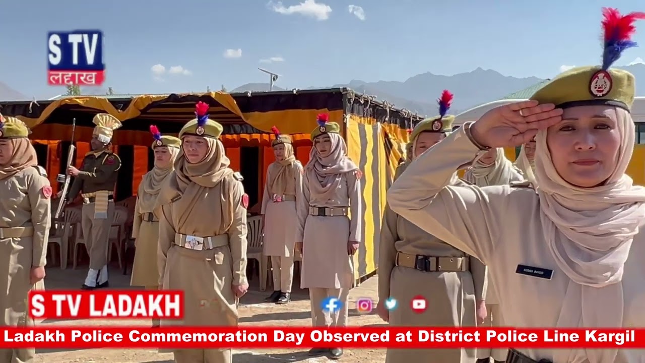 Ladakh Police Commemoration Day Observed at District Police Line, Kargil21st October 2024, Kargil
