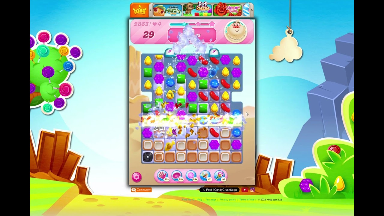 Level 9863    Candy Crush Saga