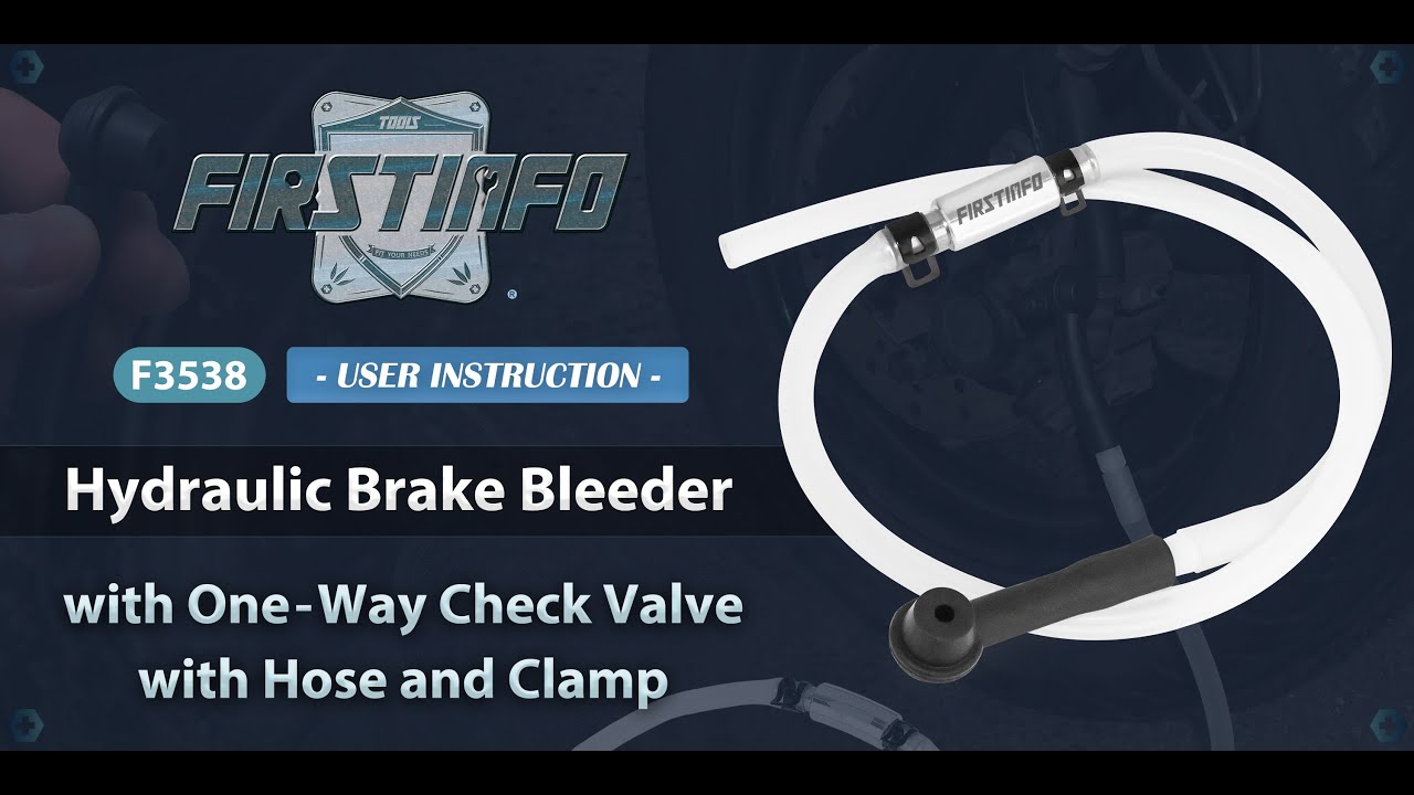 FIRSTINFO F3538 Hydraulic Brake Bleeder One Way Check Valve with Silicone Hose