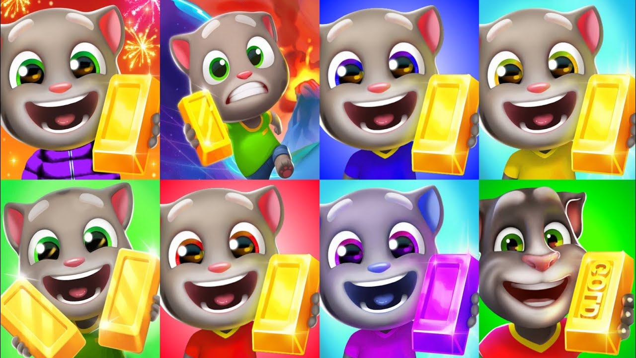 Talking Tom Gold Run Water Village,Medieval,Venice Canals,Candyland,Flying,Lost City,Skate,Undersea