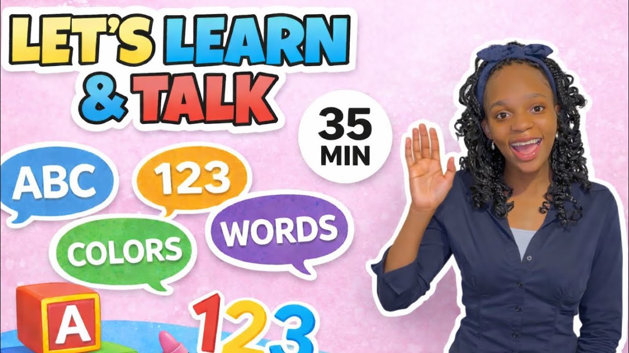 35 Minute Toddler Learning Video | Words, Colors, Shapes & Bible for Toddlers and Preschoolers