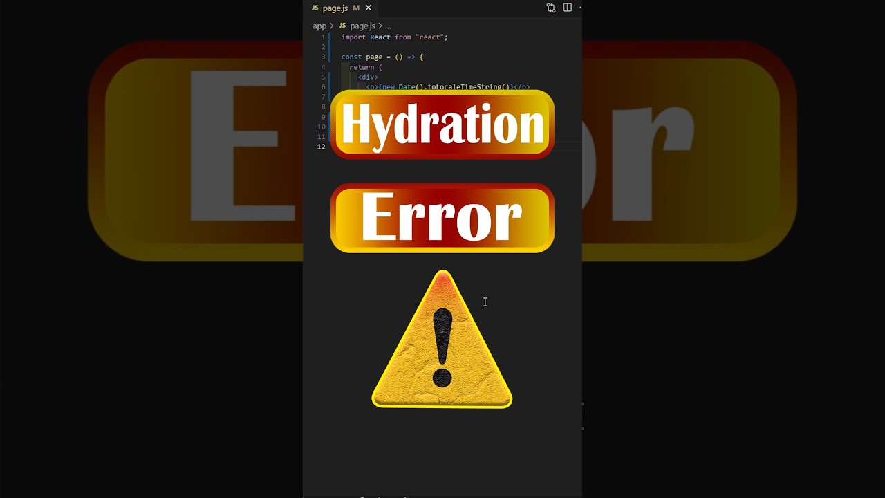 Fix This Hydration Error in Next.js App Router ⚠️✅ #shorts #how #error #hydration
