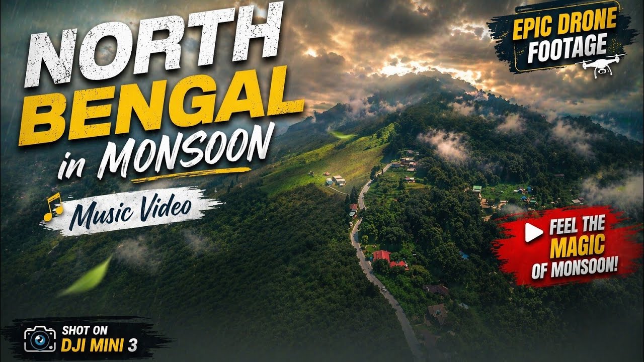 Epic Cinematic North Bengal in Monsoon in 4K - Shot on @DJI Mini 3