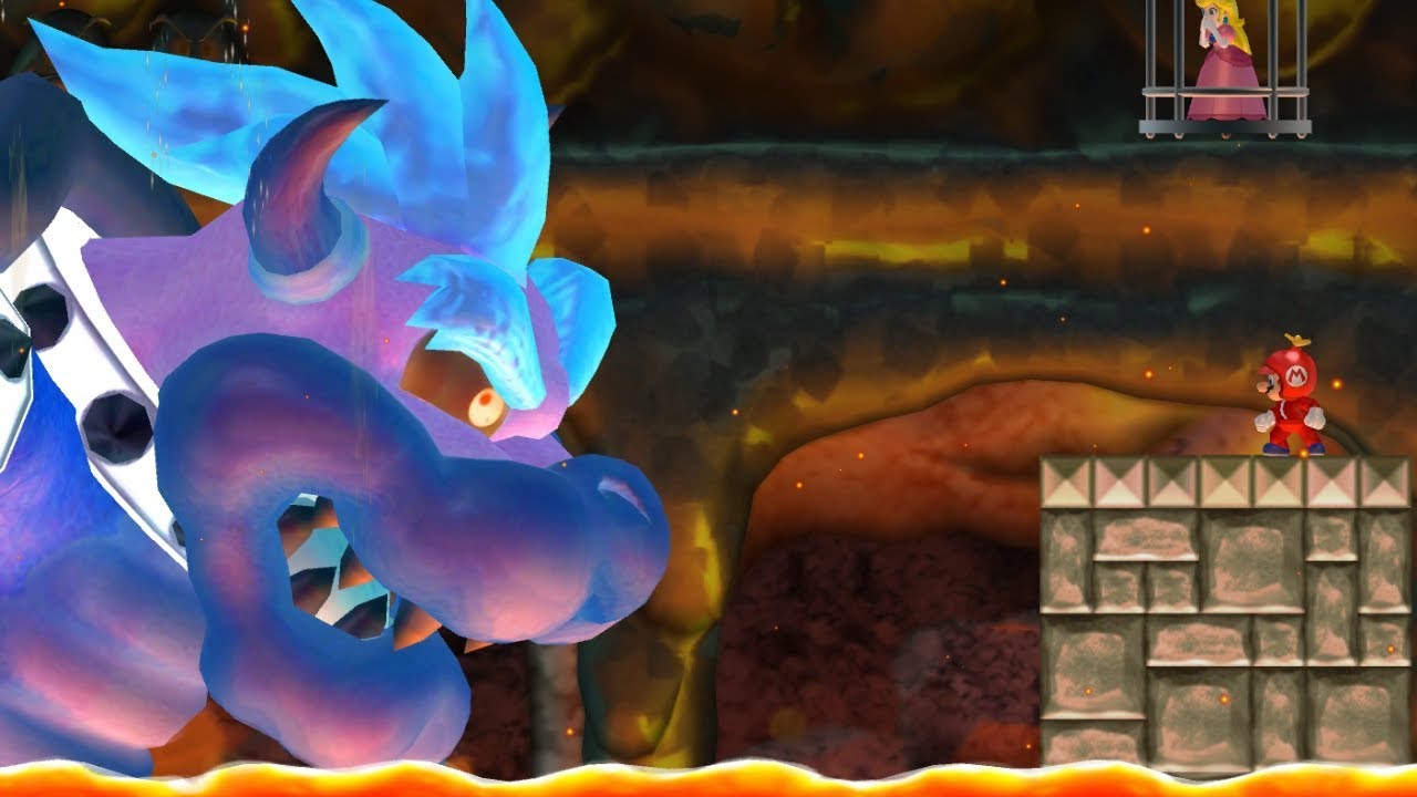 New Super Mario Bros. Wii - Final Castle vs Demonic Bowser