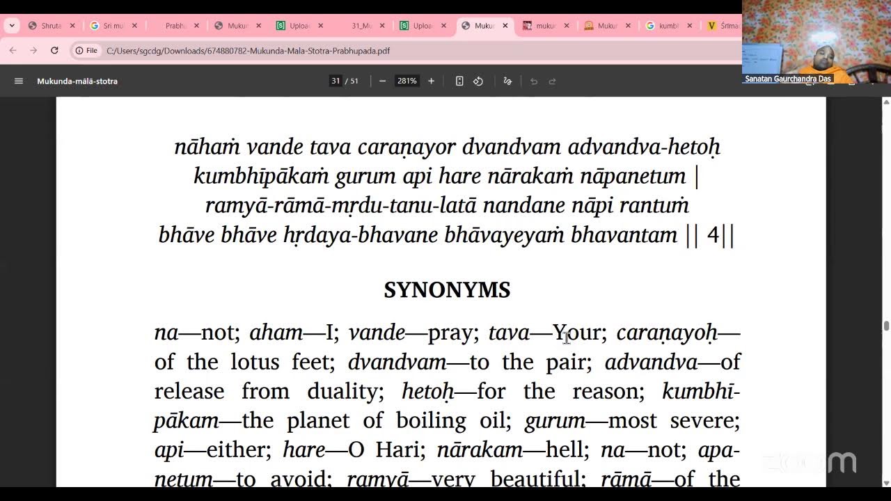 Sanatan Gaurchandra Das Srimad Bhagvatam 1.14.43 Onwards