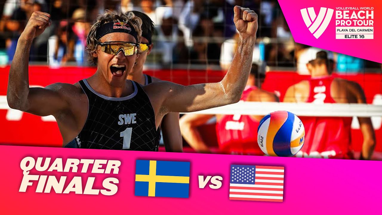 Åhman/Hellvig vs. Schalk/Shaw - Quarter Final Highlights | Playa del Carmen 2025 #BeachProTour