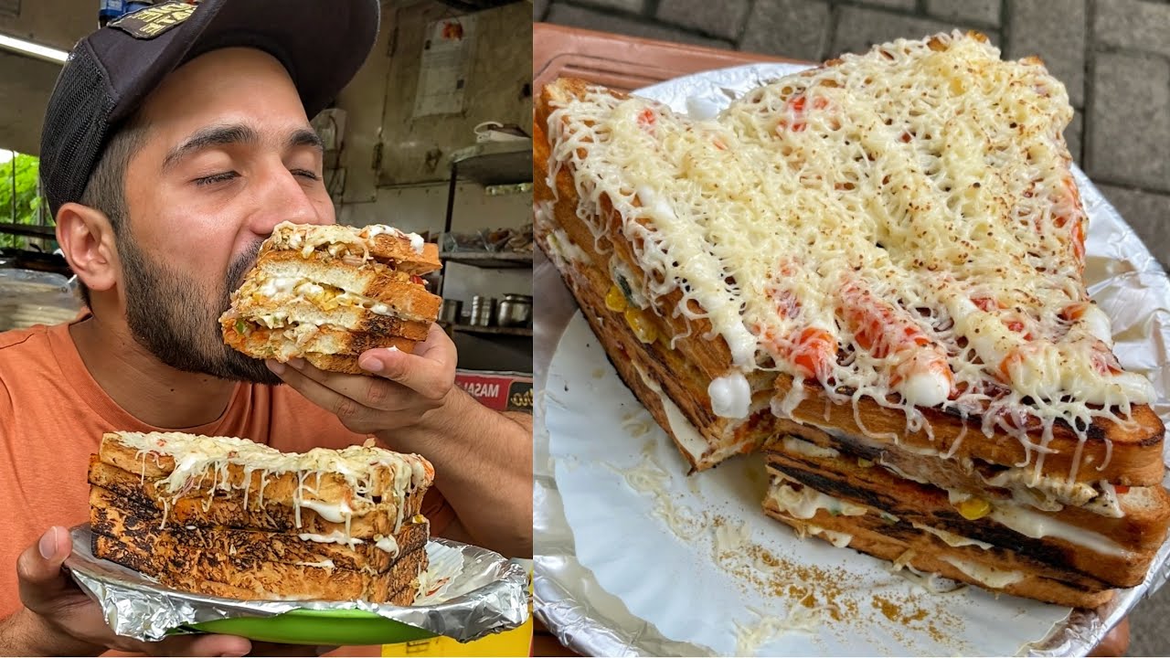 SUPER HUGE 5 Layers Hill Sandwich of Nagpur⛰😱 Indian Street Food