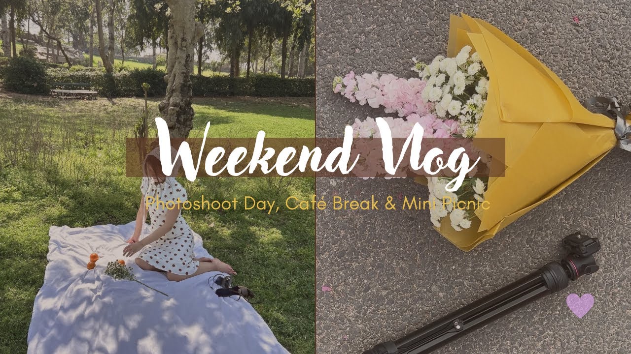 Aesthetic Weekend Vlog | #Photoshoot #cafe #Mini Picnic | #Delhi