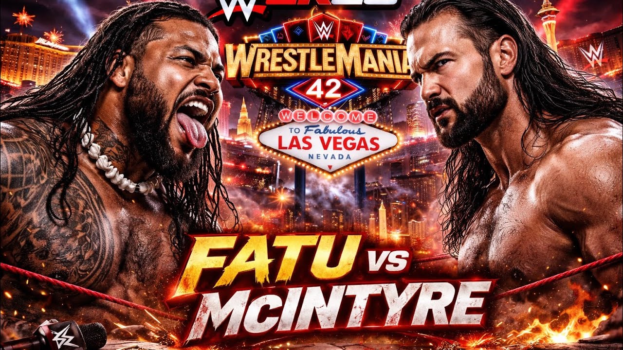 WWE2k26 Wrestlemania Fatu vs McIntyre