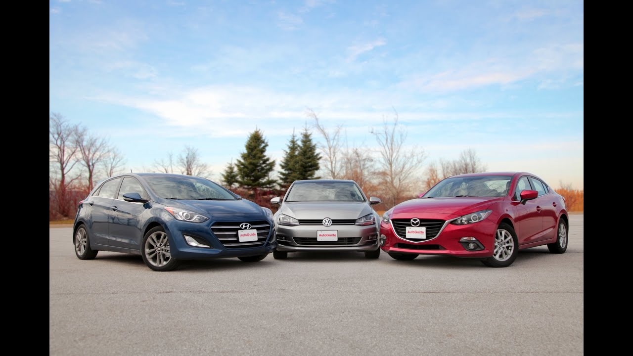 2015 Mazda3 vs. 2015 Volkswagen Golf vs. 2016 Hyundai Elantra