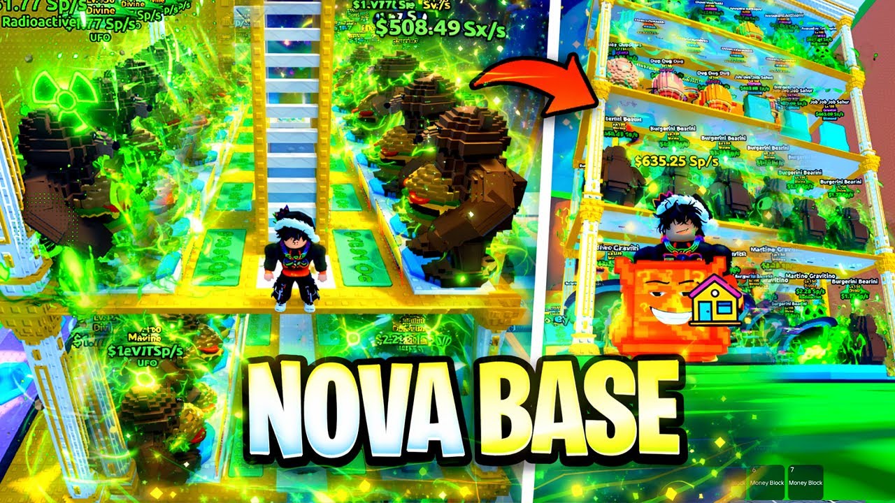 PEGUEI BASE SECRETA 😱 DUPLIQUEI DIVINOS NO FUJA DE UMA TSUNAMI PARA BRAINROT