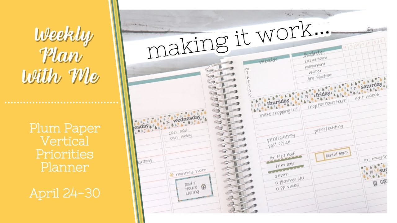 PLAN WITH ME | Experimenting in the Plum Paper Vertical Priorities | Monarch Plans Stickers