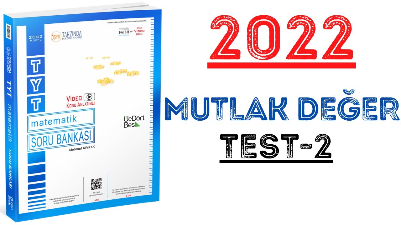 (2022)345 TYT MATEMATİK | MUTLAK DEĞER TEST-2 | #yks2022 #tyt2022 #2022tayfa #345