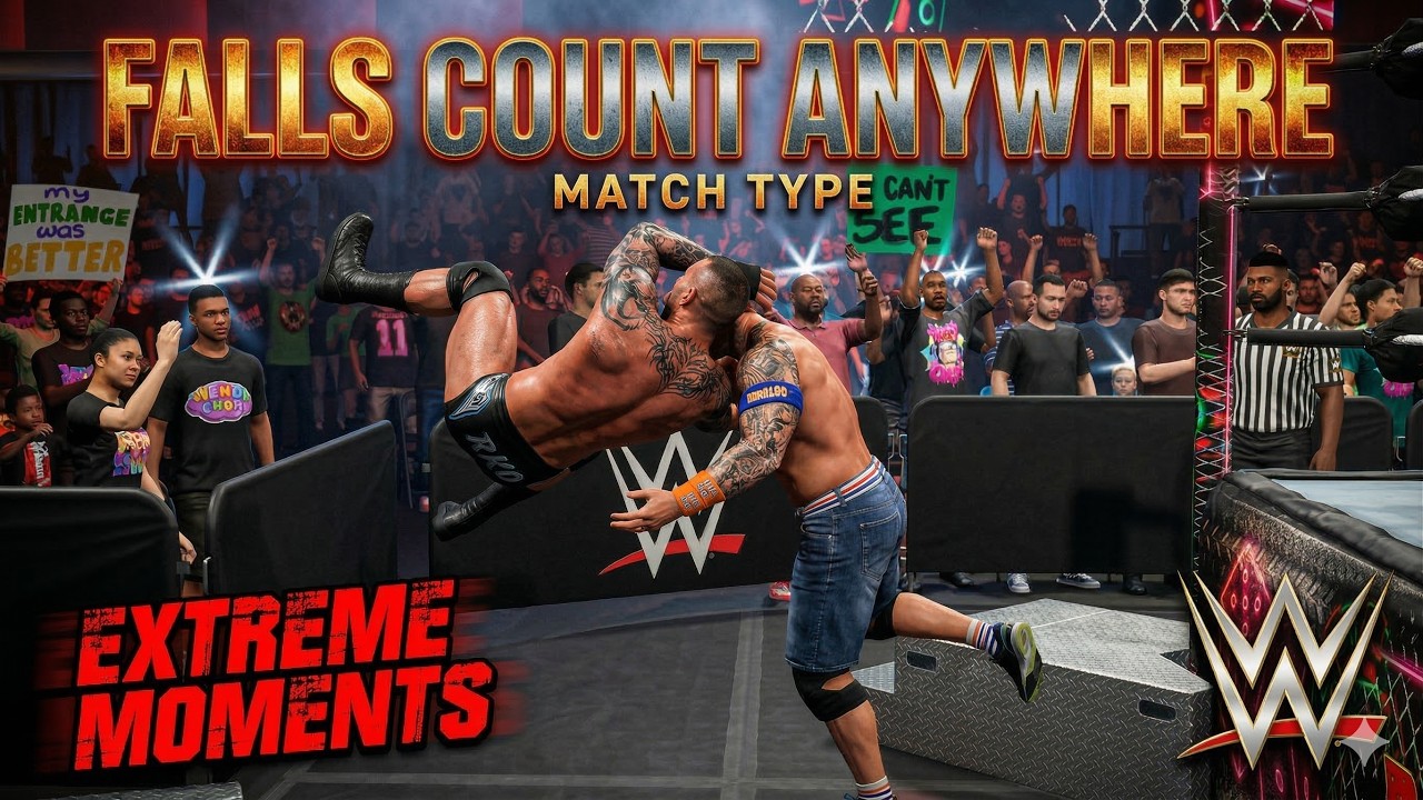 WWE - Randy Orton vs. John Cena (c) - Falls Count Anywhere | 4K