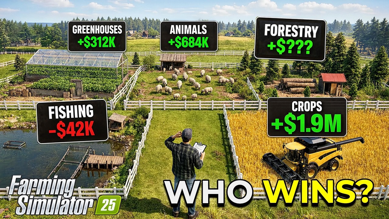 Я дал каждому бизнесу по $100 000... Результаты меня шокировали! | Farming Simulator 25