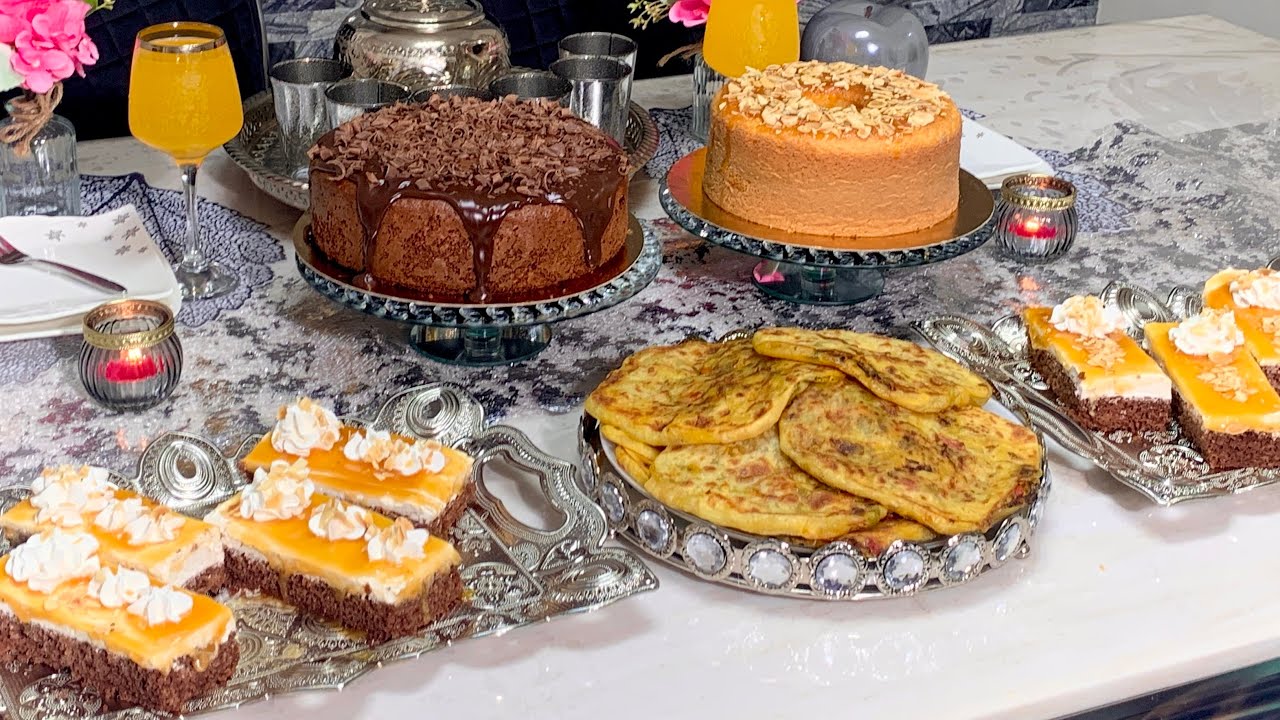 مائدة هماوية بشهيوات ساهلين واقتصاديين👌طرانش ساهلين غير ببيضة واحدة❤️2 كيكات اقتصادية مسمن بالخضر😍