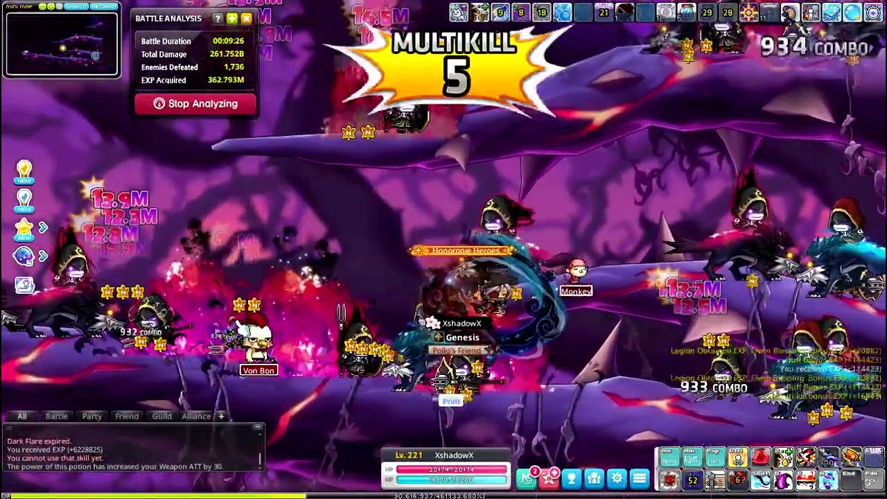 MapleStory N | Shadower afk lazy farm 200k Neso+/ hour