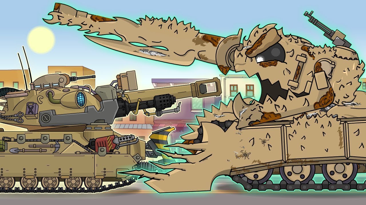 Tank-Eater vs. Flamethrower-Tank - Cartoons about tanks