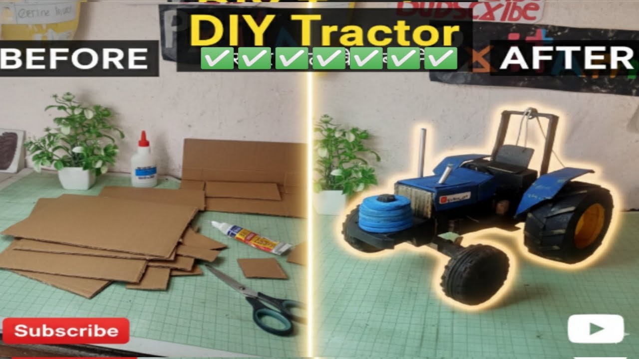 How to make Mini sonika RX60 tractor whit pvc pipe 🔥🌋#cardboad sa kasa bana tractor #rc tractor 
