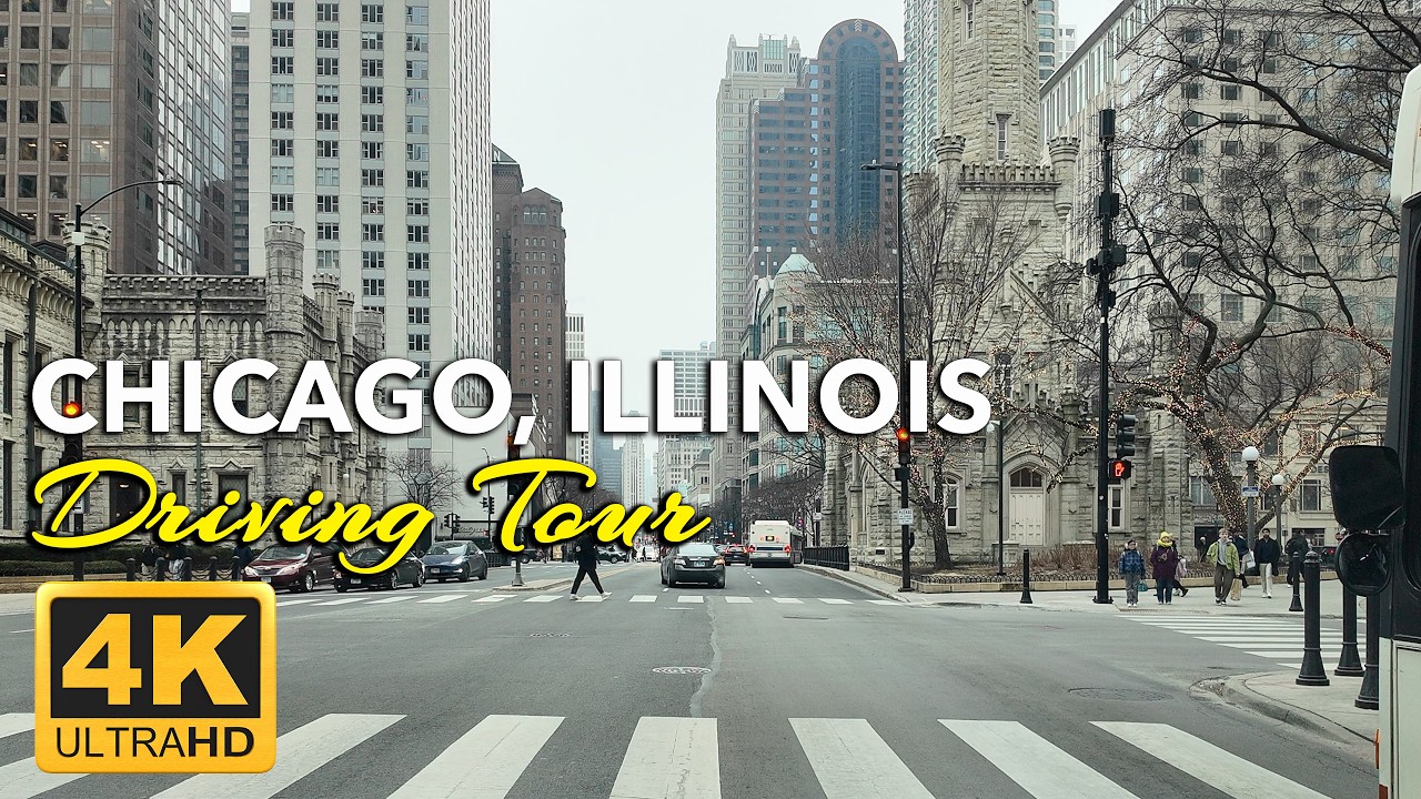 Gloomy Day Drive Through Chicago, Illinois | A City Moving Under Gray Skies