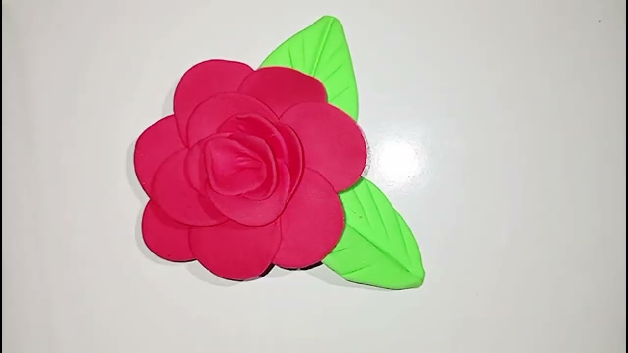 | Diy Miniature clay flower 🌹|How to make miniature polymer clay flower|