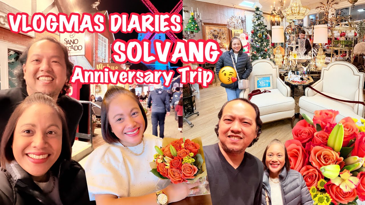 Living in America🇺🇸/ VLOGMAS DIARIES SOLVANG CALIFORNIA & WEDDING ANNIVERSARY TRIP 😘🩷