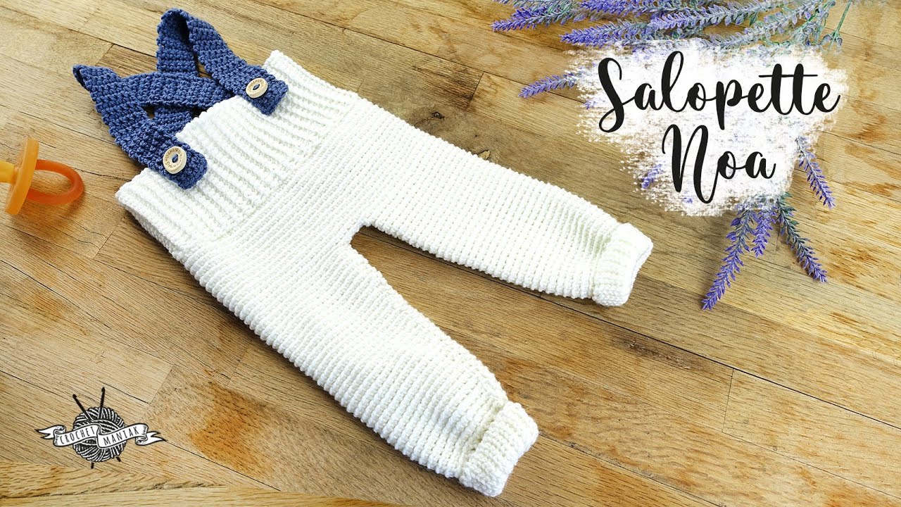 SALOPETTE bébé au crochet taille nouveau né facile et rapide