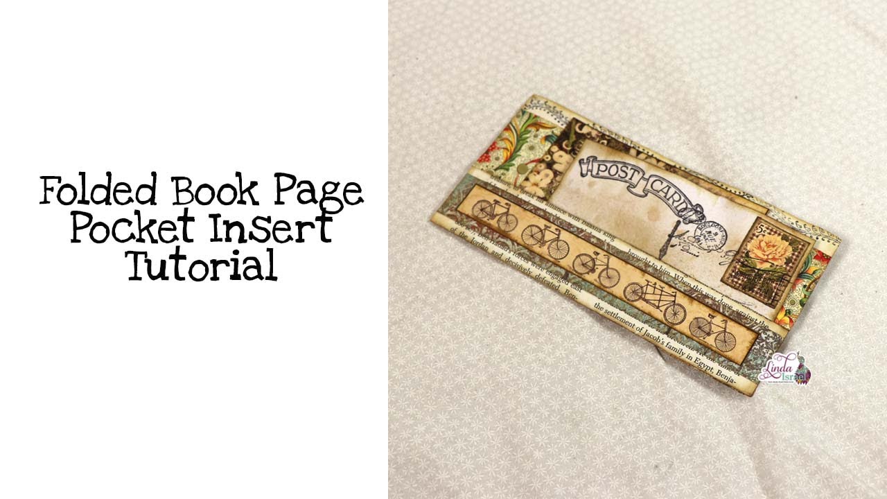 Folded Book Page Pocket Insert Tutorial