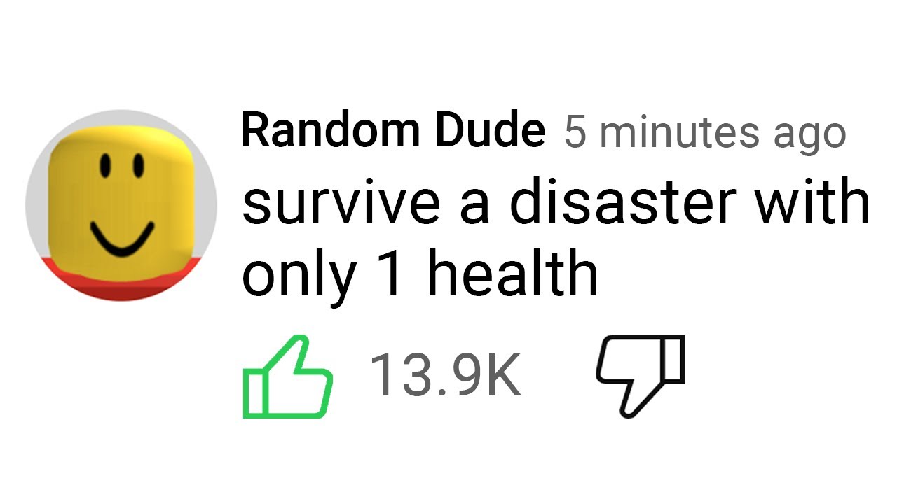 Doing Your Natural Disaster Survival Challenges (Roblox)