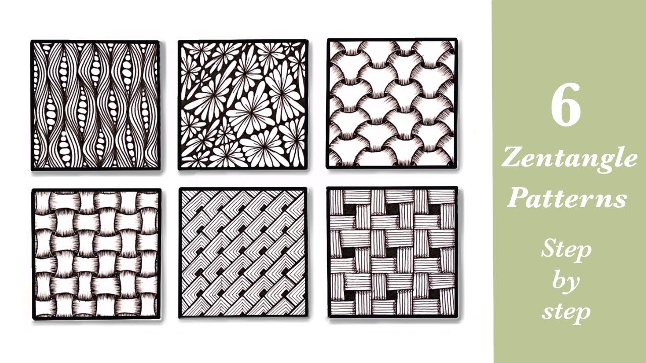 6 Zentangle Patterns :: Fun & Mindfulness