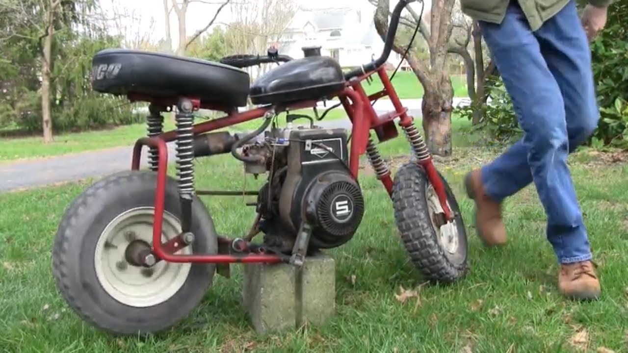 MANCO MINI BIKE STARTUP, CRASH, & REPAIRS