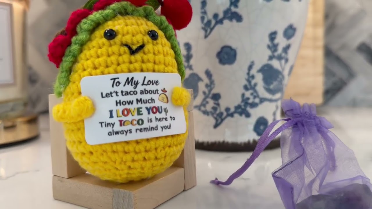 Great gift!  Easter basket ideas! Taco, sloth, flower, turtle crochet