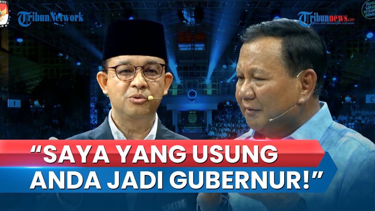 [FULL] Anies Singgung Demokrasi, Prabowo Emosional: Saya yang Mengusung Bapak Jadi Gubernur