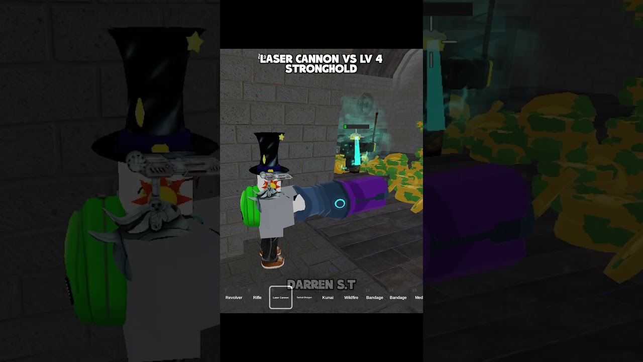 Laser Cannon VS Level 4 Stronghold on 99 Nights in the Forest 🔫😈