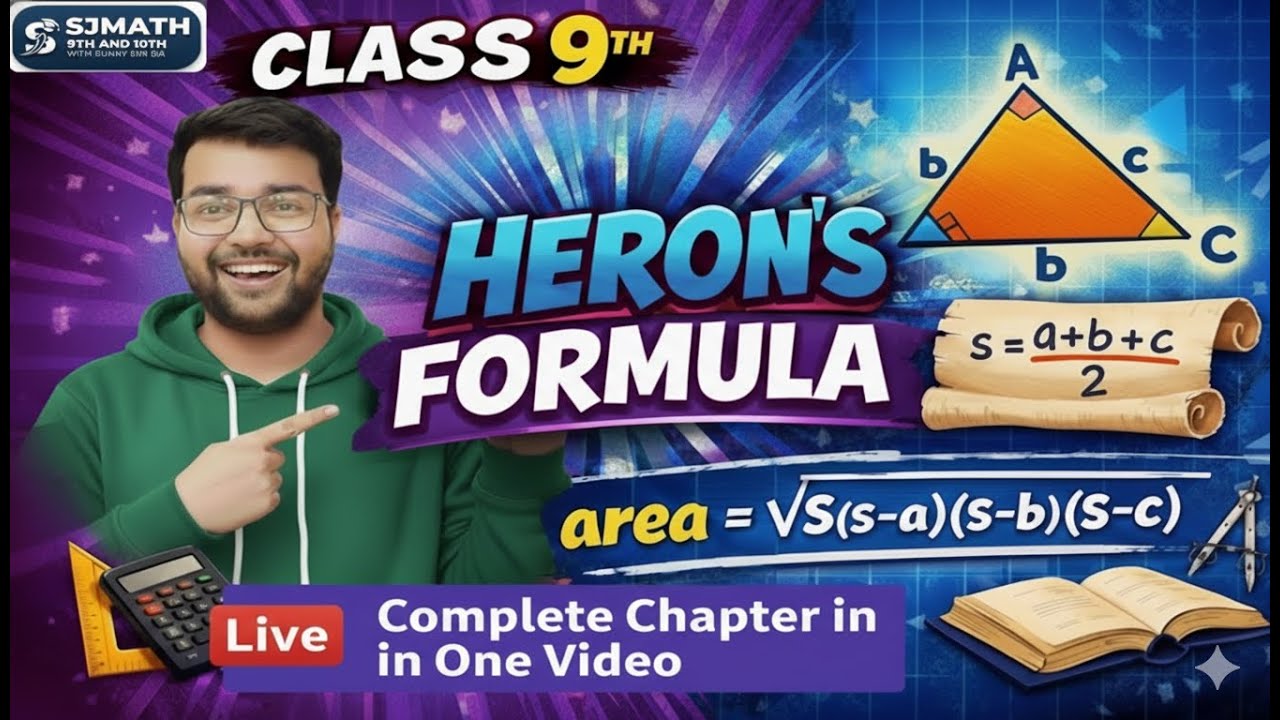 Class 9 Maths | Heron’s Formula – Full Chapter Explained NCERT