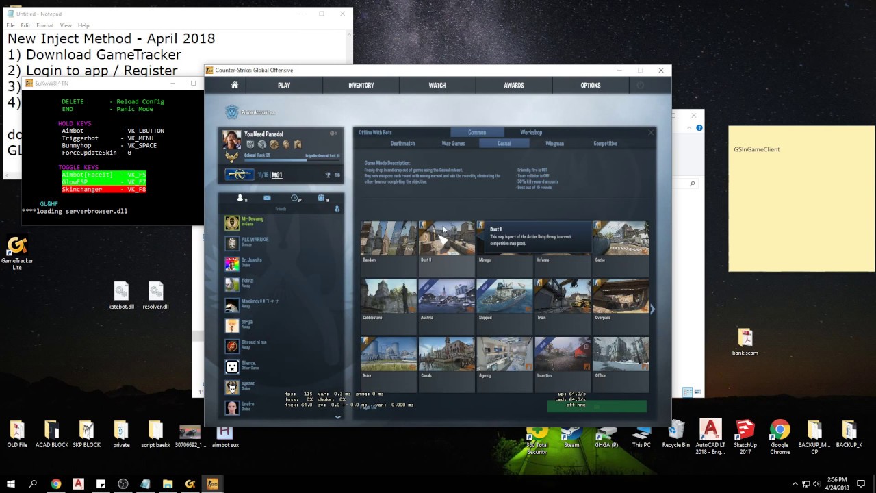 CS:GO New Injection Method 2018 - Undetected