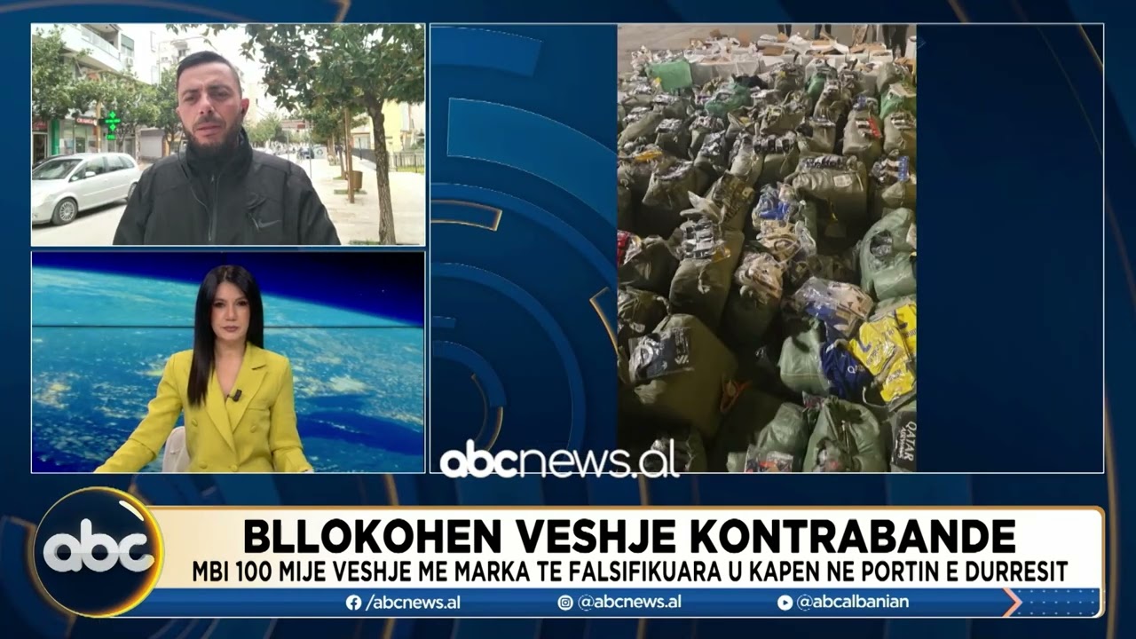Mbi 100 mijë veshje me marka të falsifikuara, kapen në Portin e Durrësit  | ABC News Albania
